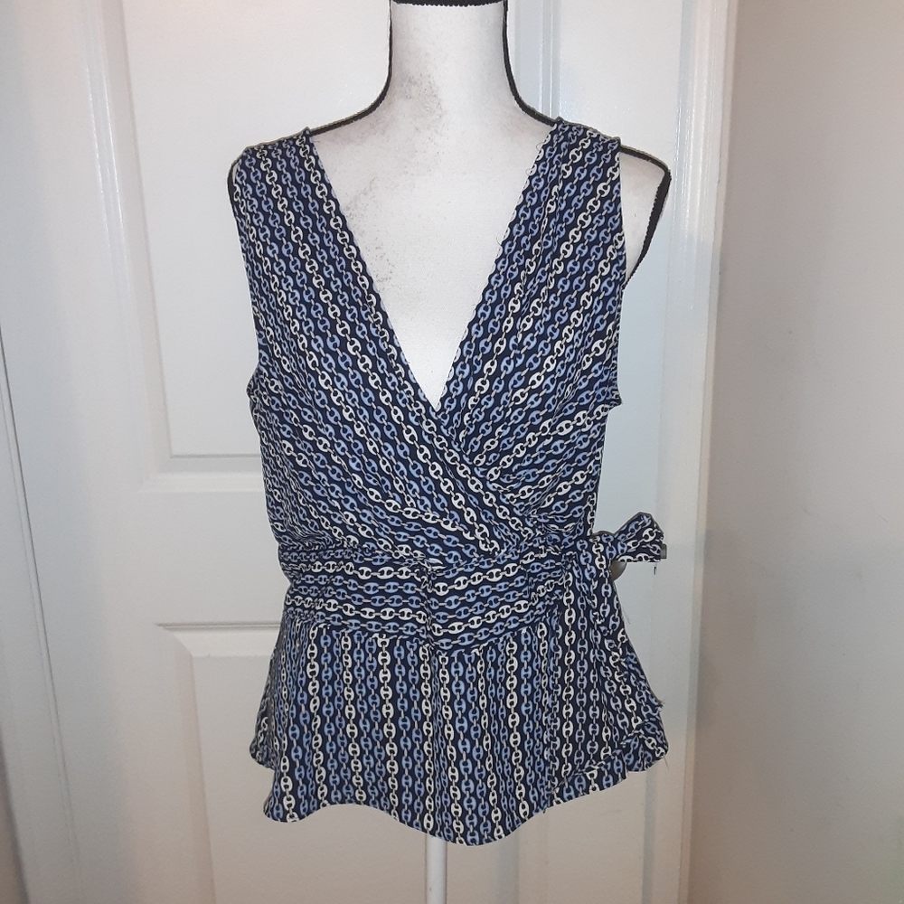 Covington blue sleeveless top size 18
